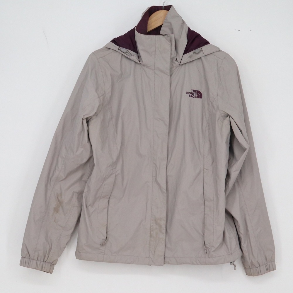 The North Face Jacket Womens M DryVent Gray Hooded Rain Coat Fair